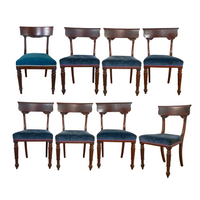 Set (8) Antique Regency Dining Chairs