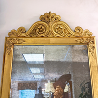 Antique Italian Gilt Rosette Pier Mirror