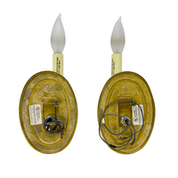 Virginia Metalcrafters Electrified Brass Oval Wall Sconces (Pair)