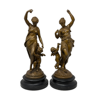 Diana & Cupid Spelter Sculptures After Auguste Moreau (Pair)