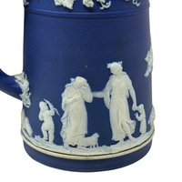 Wedgwood Jasperware Dark Blue Trojan 2pc Pitcher Set