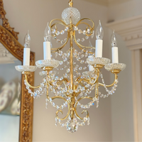 22K Bohemian Crystal 6-Light Pendant Chandelier