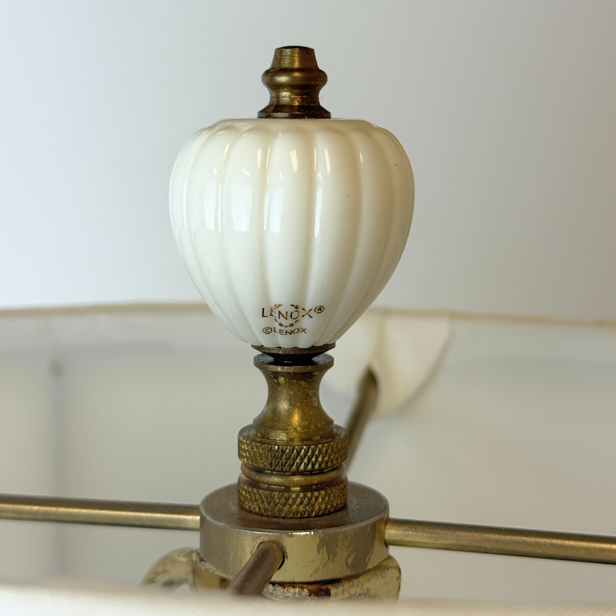 Lenox Porcelain & Brass Petite Table Lamp