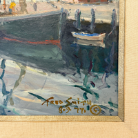 Nautical Oil on Masonite by Fred Smith, 1977 (Denbigh, VA)
