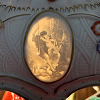 Von Schierholz Germany Porcelain Figural Lamp W/ Lithophane Shade