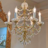 22K Bohemian Crystal 6-Light Pendant Chandelier