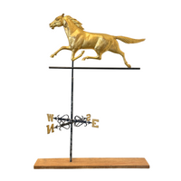 Fiske-Style Gilt Copper Running Horse Directional Weathervane, ca. 1920