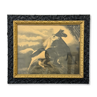 "Spirited Horses" by Henry LeRoy Lithograph, ca. 1900
