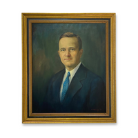 Oil Portrait on Canvas by M. Halsey, 1964