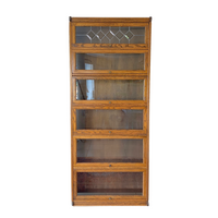 Leaded Glass Six Stack Barrister Bookcase