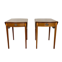 Biggs Inlaid Mahogany Federal Pembroke Tables (2)