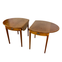 Biggs Inlaid Mahogany Federal Pembroke Tables (2)