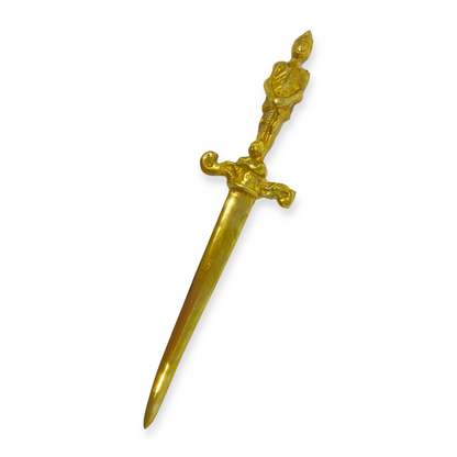Solid Brass Medieval Soldier Letter Opener