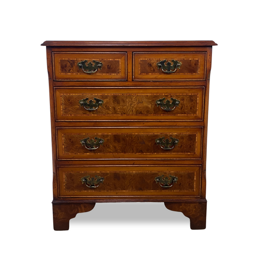 Scully & Scully Burr Elm Five Drawer Chest