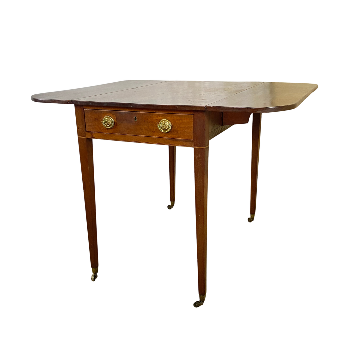 Antique Early 19th C. Inlaid Mahogany Pembroke Table