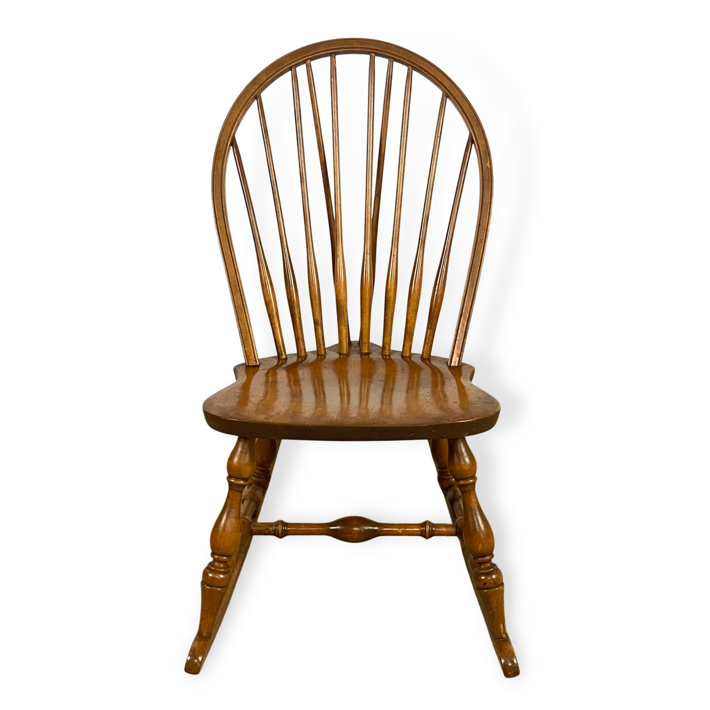 S. Bent & Bros Vintage Maple Windsor Back Rocking Chair