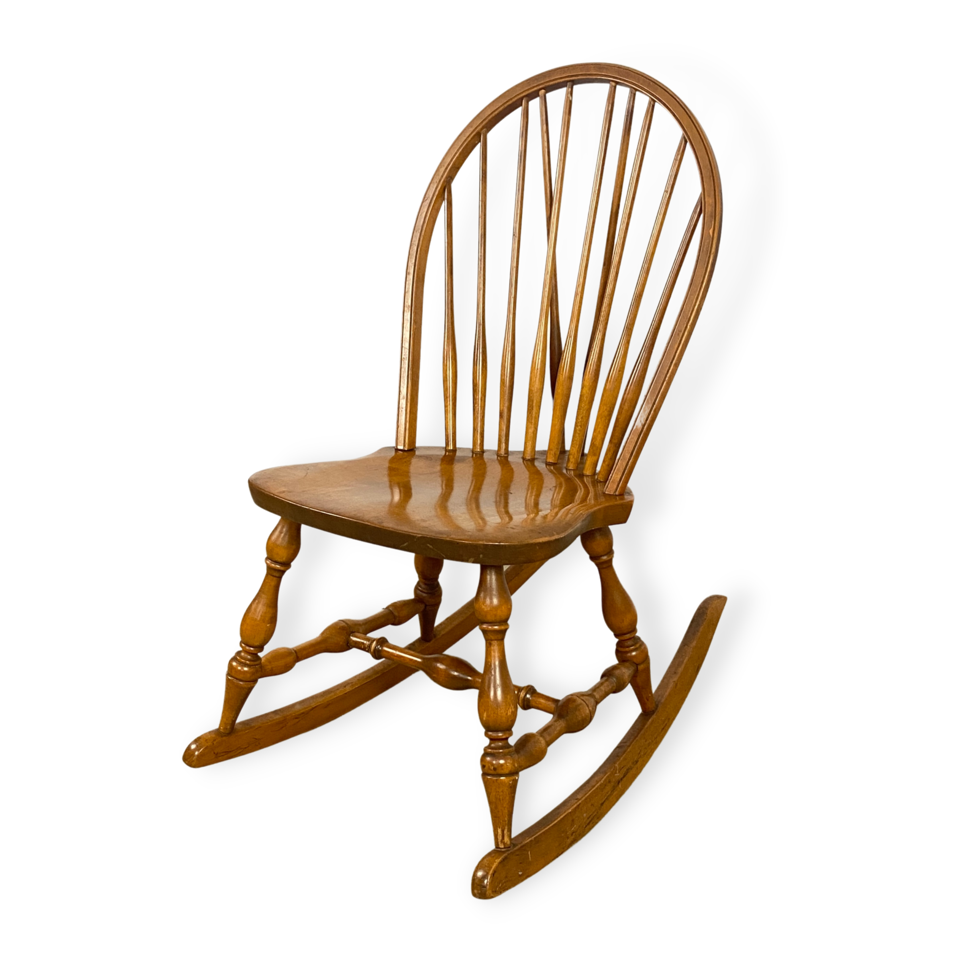 S. Bent u0026 Bros Vintage Maple Windsor Back Rocking Chair