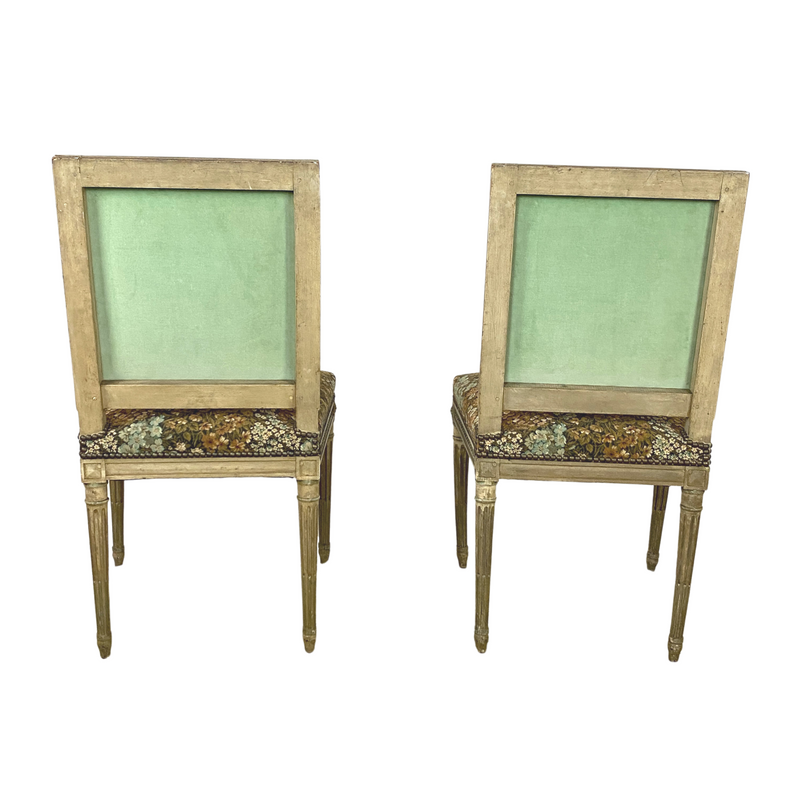 18th C. French Carved Louis XVI Dining Chairs (2)