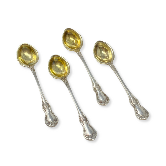 Towle Old Master Sterling Silver Gold Washed Salt Spoons (Set of 4)