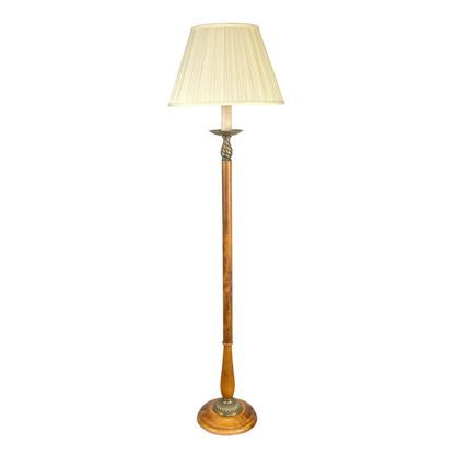 Maple & Brass Floor Lamp