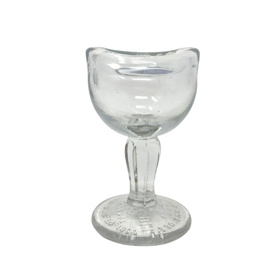Antique Clear Glass "John Bull" Eyewash Cup