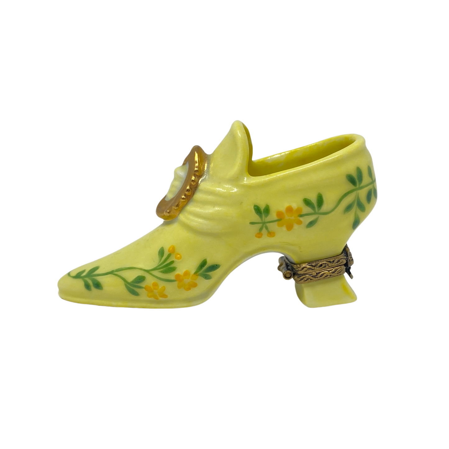 Limoges Porcelain Buckled Shoe Trinket Box