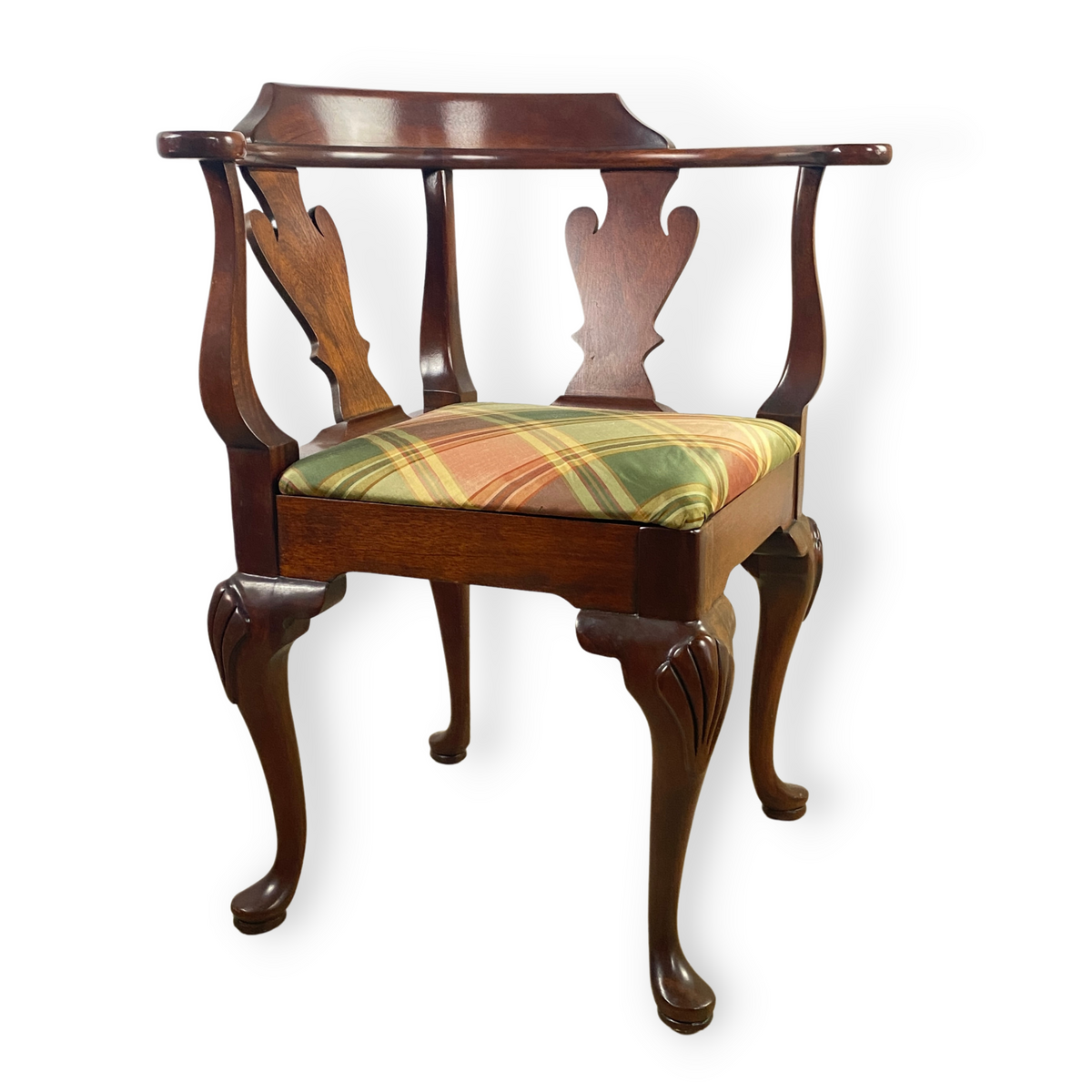 Statesville & Ross Mahogany Queen Anne Corner Chair