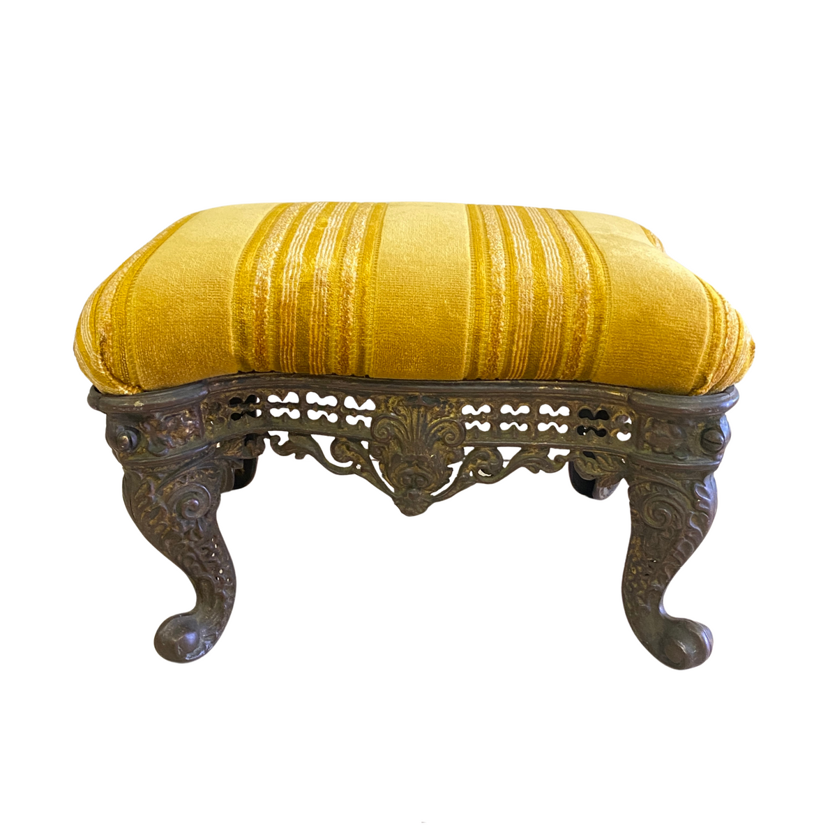 Gilt Victorian Cast Iron Foot Stool