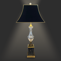 Crystal & Italian Marble Regency Lamp