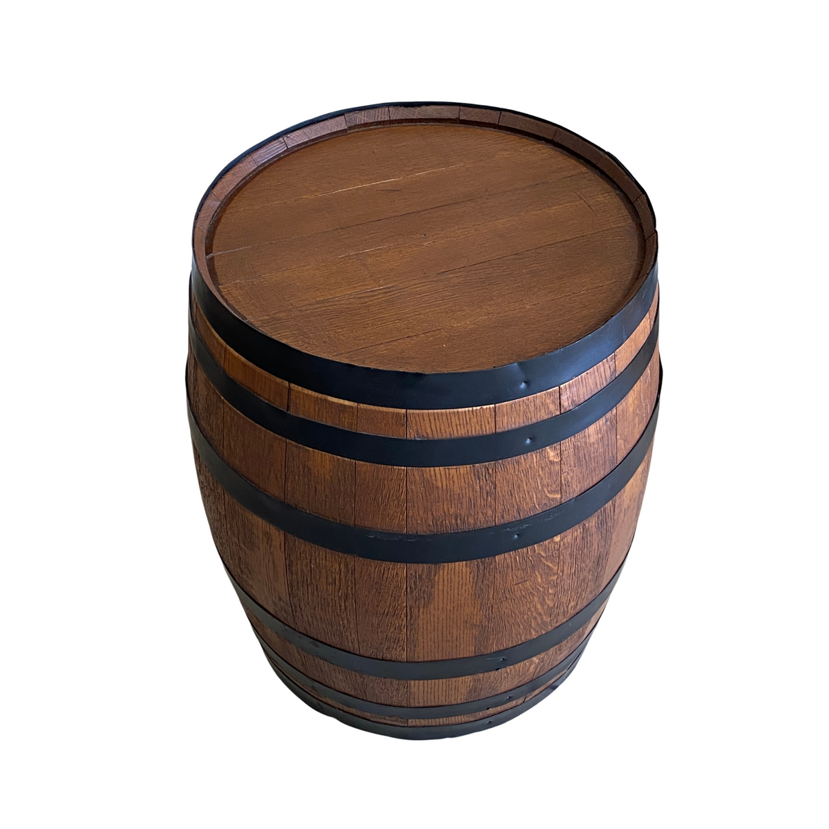 Restored Oak Whiskey Barrel End Table