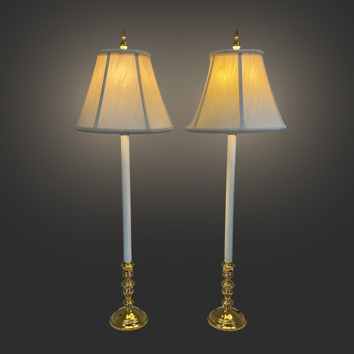 Virginia Metalcrafters 31" Candlestick Buffet Lamps (Pair)