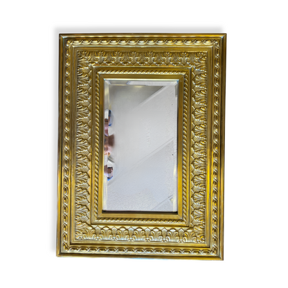 Antique Brass Embossed Mirror