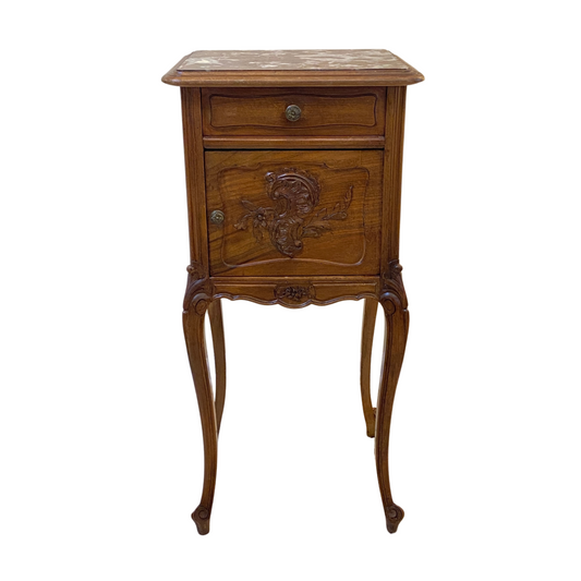 Antique French Marble Top Night Stand