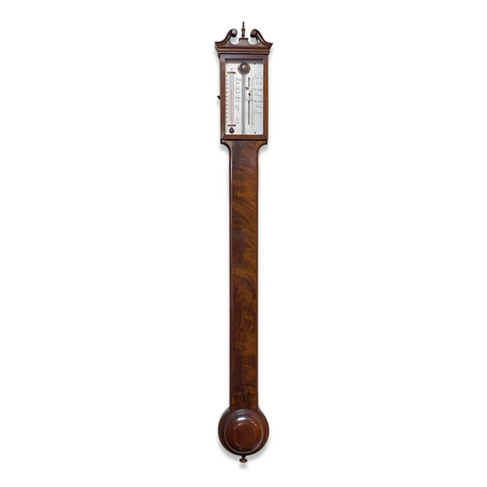 English Thermometer & Barometer Stick Weather Station, ca. 1900