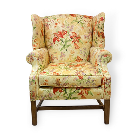 CR Laine Floral Wingback Chair