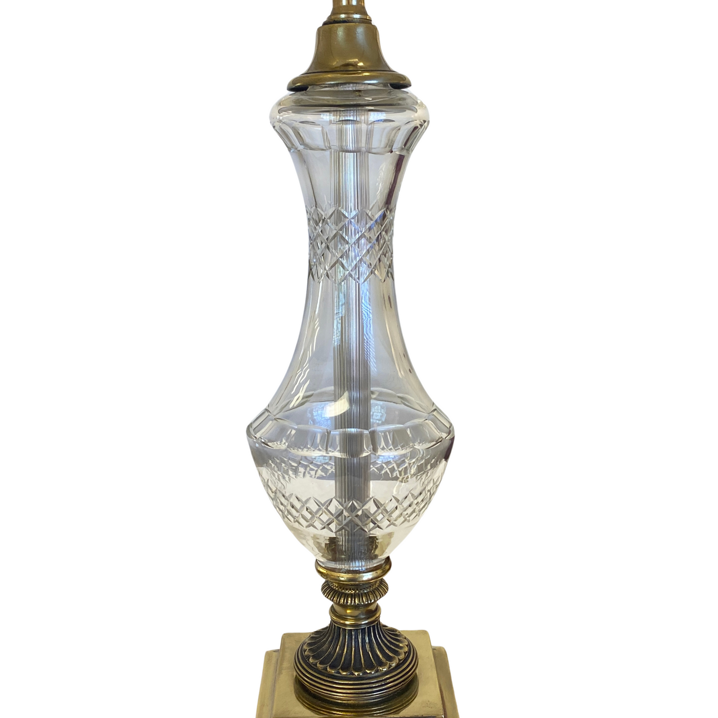 Crystal & Italian Marble Regency Lamp