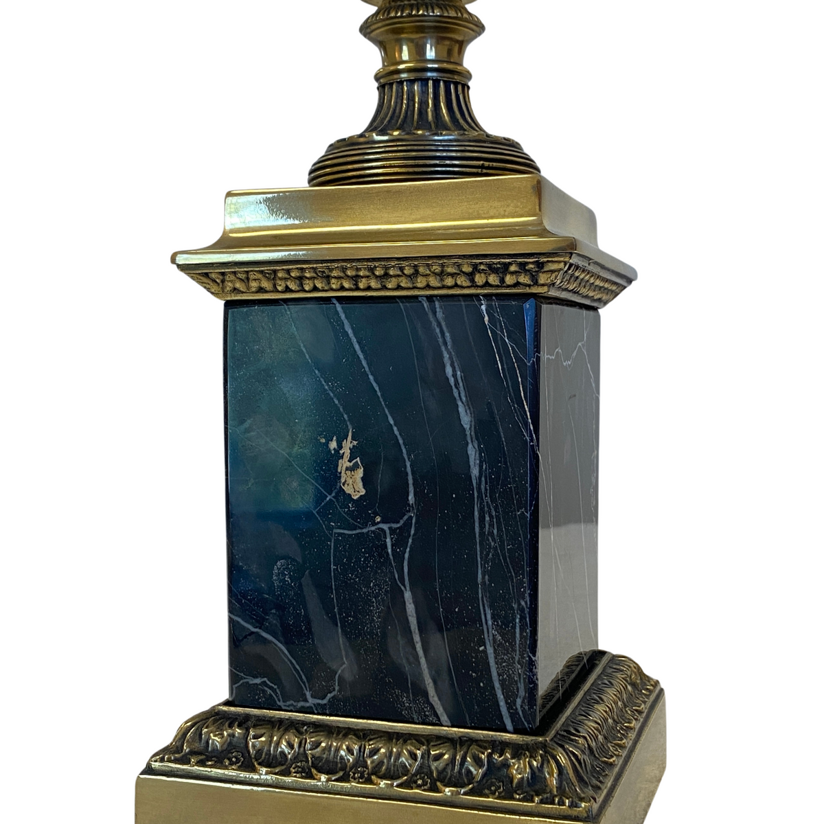 Crystal & Italian Marble Regency Lamp