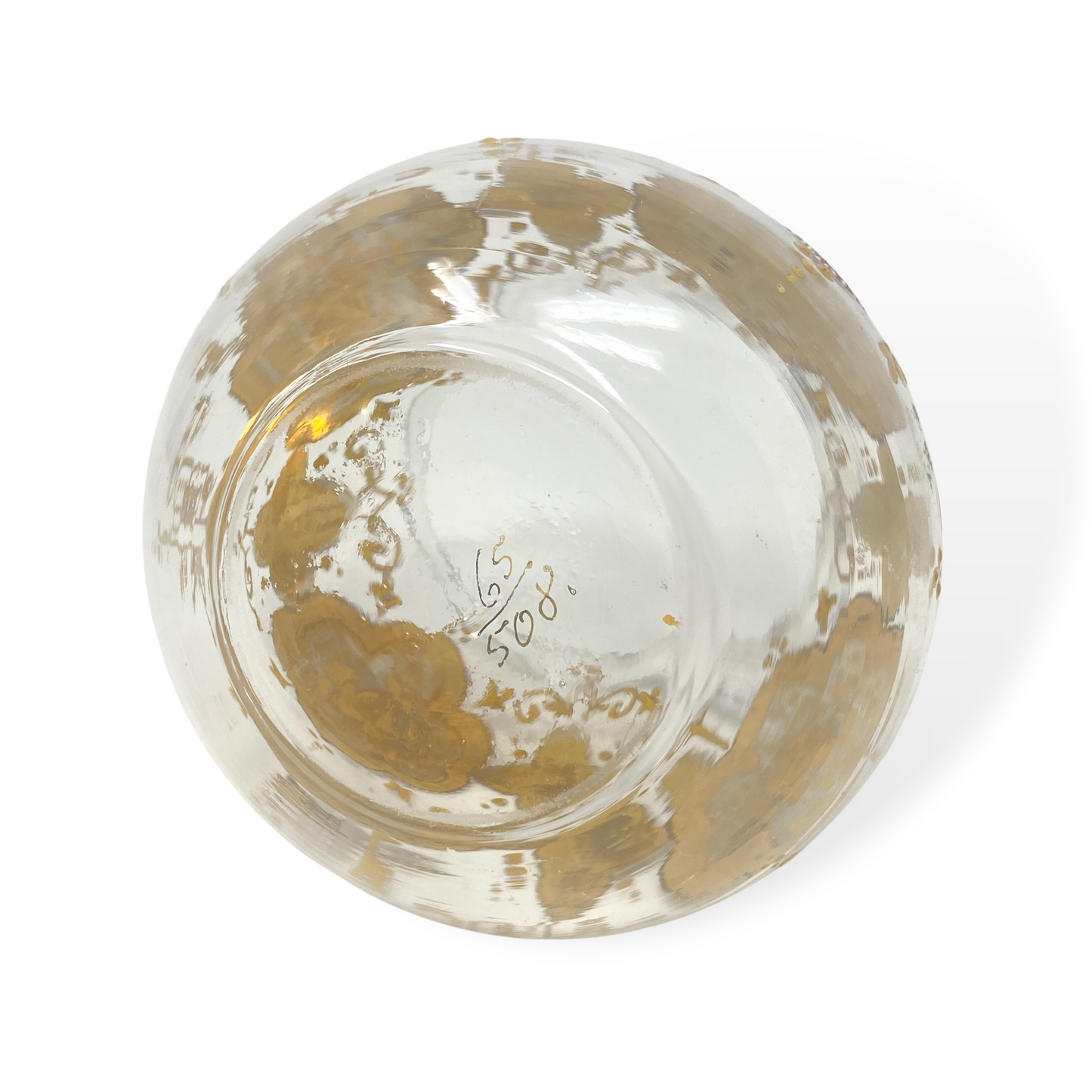 Antique Bohemian Enameled Glass Vase w/ Applied Jewels