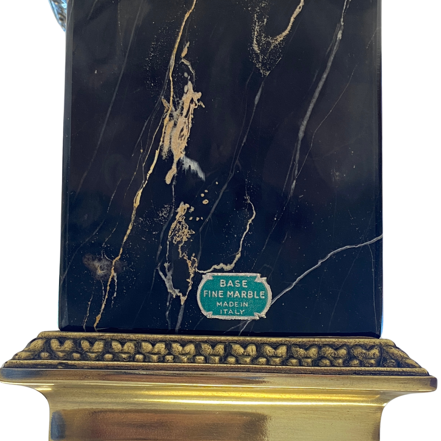 Crystal & Italian Marble Regency Lamp