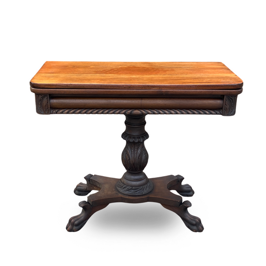 Lion's Paw Flip-Top Game Table, ca. 1875