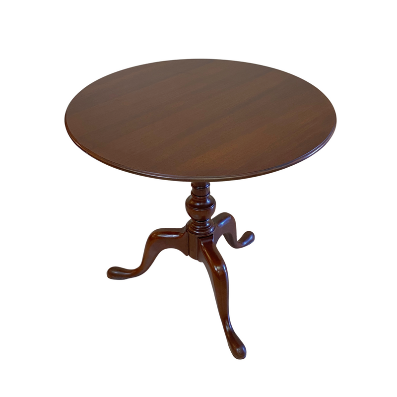 Hickory Chair Mahogany Queen Anne 30” Tilt-Top Table