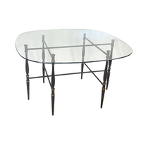 Regency Glass & Cast-Iron Coffee Table