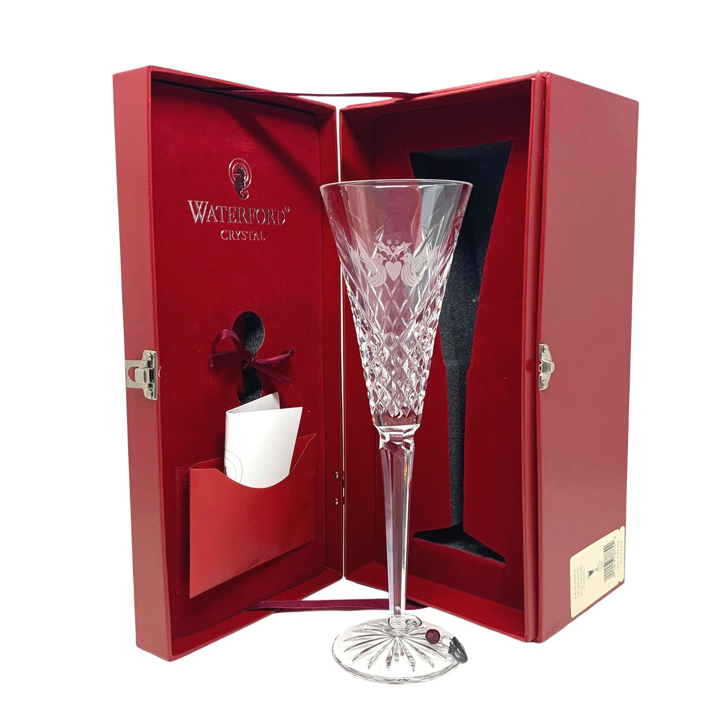 Set of Waterford Crystal 12 Days of Christmas Champagne Flutes at