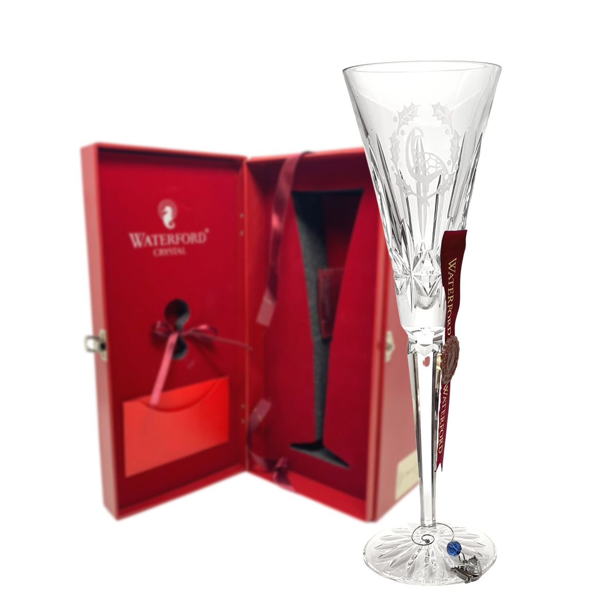 Waterford Crystal 12 Days of Christmas #6 Geese A-Laying Champagne Flute