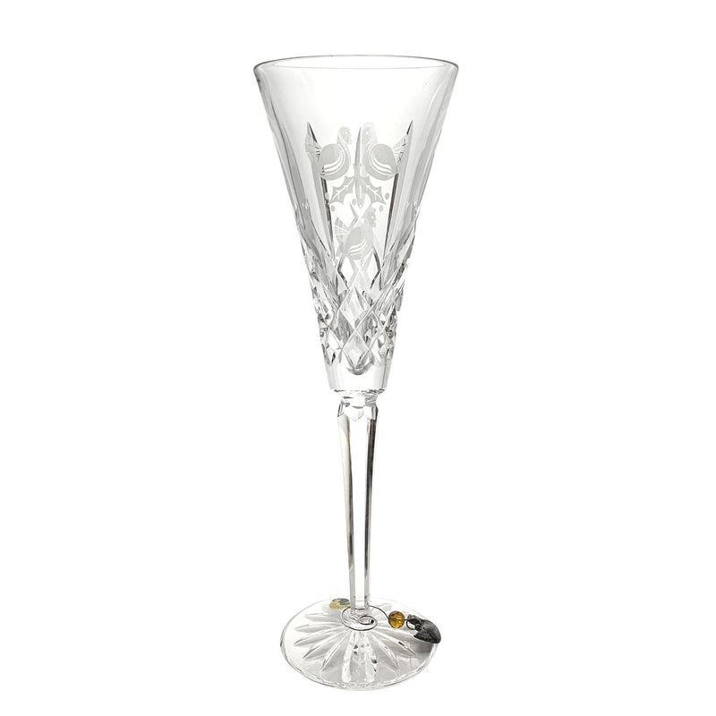 Waterford Crystal 12 Days of Christmas #3 French Hens Champagne Flute