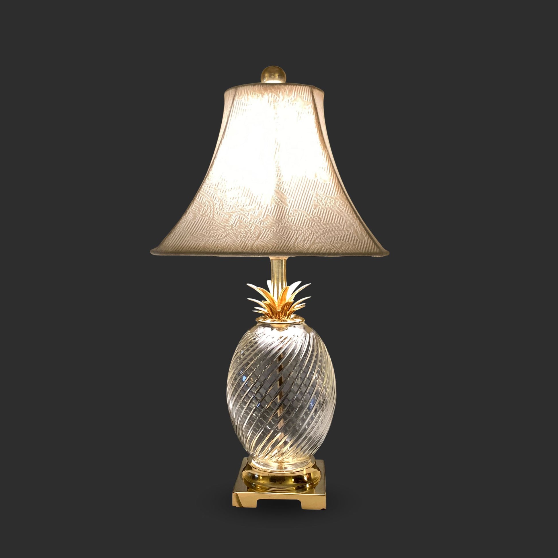 Crystal & Brass Pineapple Table Lamp – Goodman's Interiors & Antiques