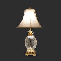 Crystal & Brass Pineapple Table Lamp