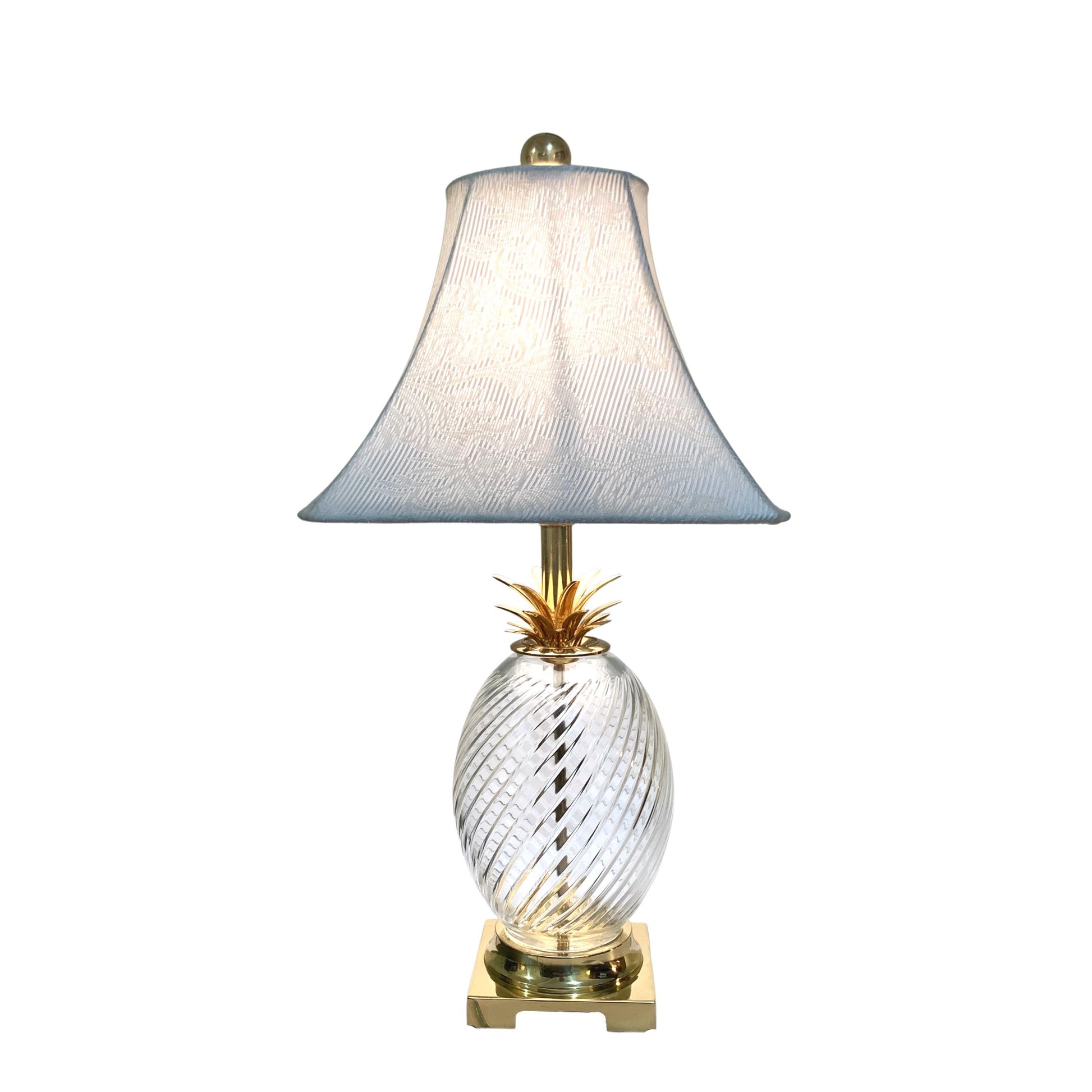 Crystal & Brass Pineapple Table Lamp