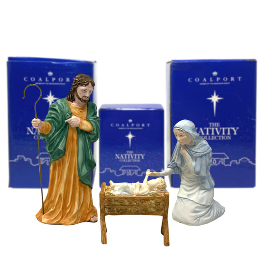 Coalport by Wedgwood The Nativity Collection Jesus, Mary, & Joseph