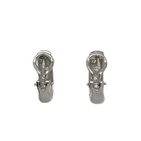 14K Gold Diamond (.70ct) Matte Finish White Gold Earrings